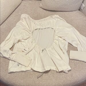 FP Movement by Free People Cream Blouse